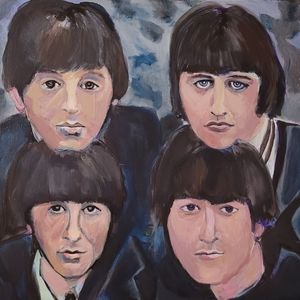 My handpainted acrylic of The Beatles